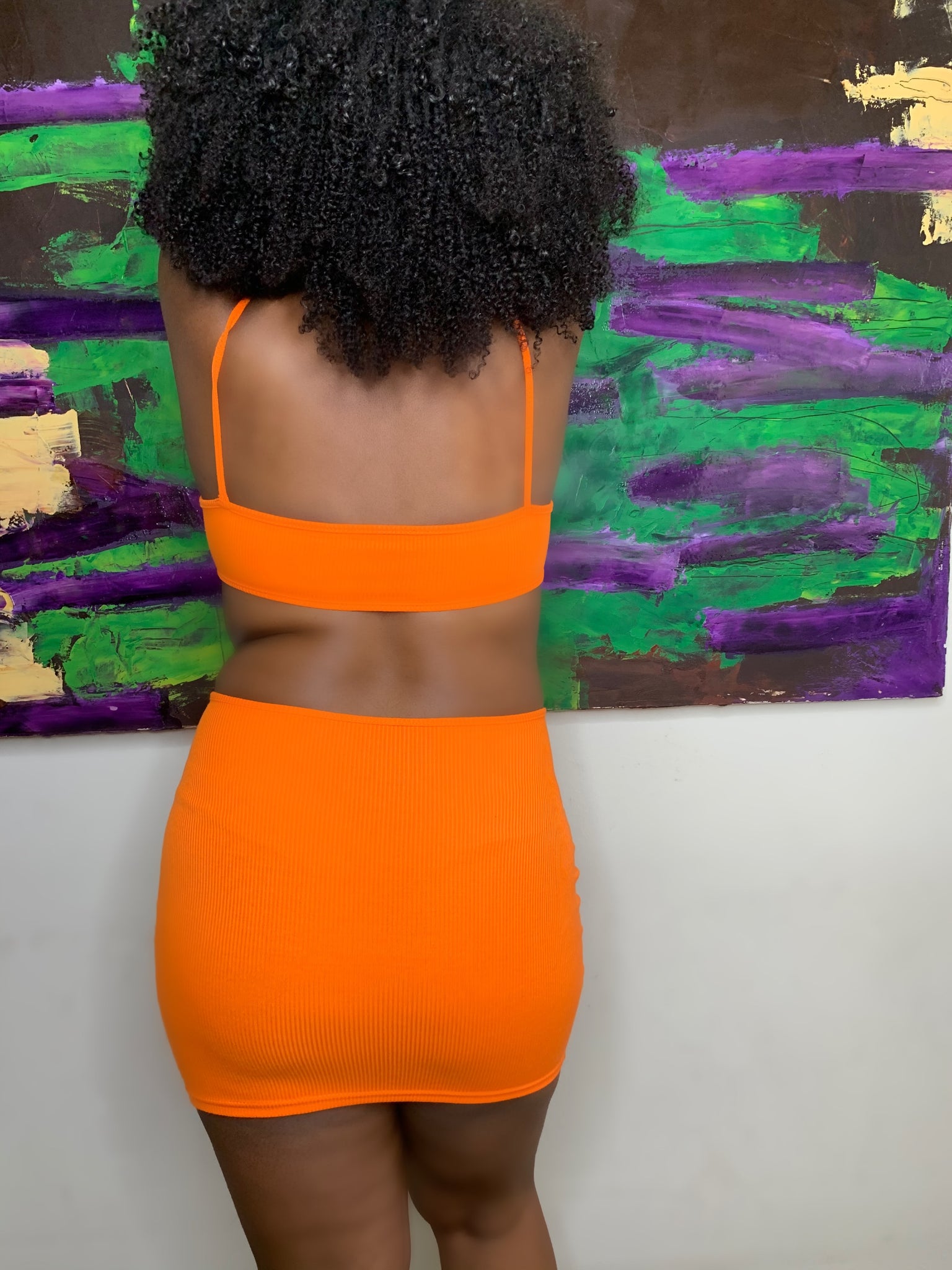 Orange Cut Out Dress